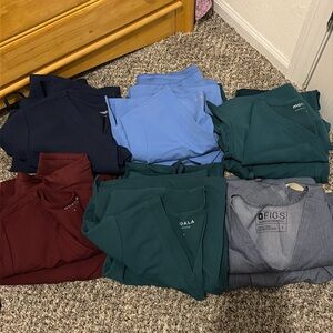 Mandala Women's V-Neck Scrub Sets - Assorted Colors